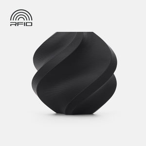 Black Bambu Lab PLA Pure filament spool from Additronix, showcasing the 3D printing filament with a sleek, matte finish.