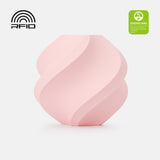Milky pink Bambu Lab PLA Pure filament by Additronix, showcasing smooth, vibrant 3D printing filament in a close-up shot.
