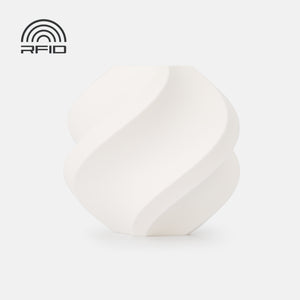 Additronix Bambu Lab PLA Pure filament spool in pure white, showcasing the 3D printing filament with a smooth, clean appearance.