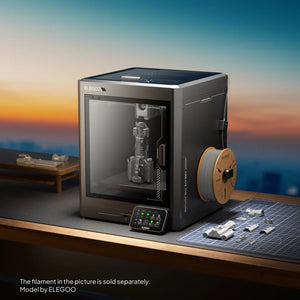 ELEGOO Centauri Carbon 3D printer by Additronix showing the compact build and filament spool holder, ready for 3D printing.