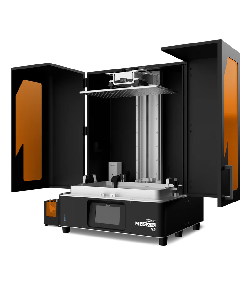 Additronix Phrozen Sonic Mega 8K V2 3D printer with large LCD screen and sturdy build, ready for high-resolution resin printing.