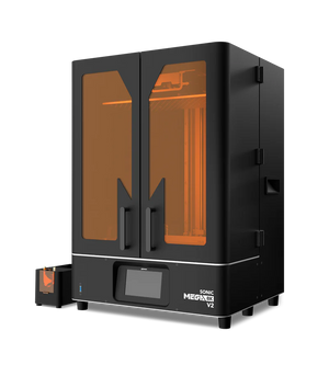 Additronix Phrozen Sonic Mega 8K V2 3D printer with large build volume and 8K resolution, shown with its LCD screen and sturdy frame.
