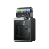 3D printer with a spool of filament on a green gradient background
