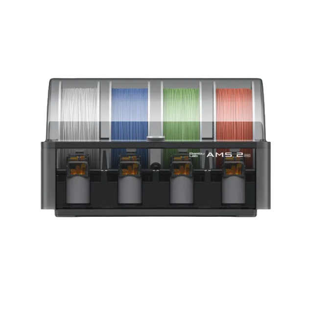 Additronix Bambu Lab AMS 2 Pro Automatic Material System accessory with multiple filament spools and guiding components.