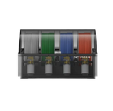 Additronix Bambu Lab AMS automatic material system accessory with multiple filament spools and control components for 3D printing.