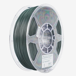 Dark green eSUN PETG-CF filament spool from Additronix, showing the textured filament with a metallic finish.