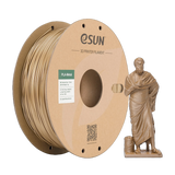Additronix eSUN PLA Metal filament in antique brass color, 1.75mm, 1kg spool for 3D printing.