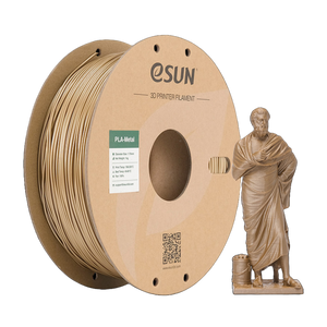 Additronix eSUN PLA Metal filament in antique brass color, 1.75mm, 1kg spool for 3D printing.