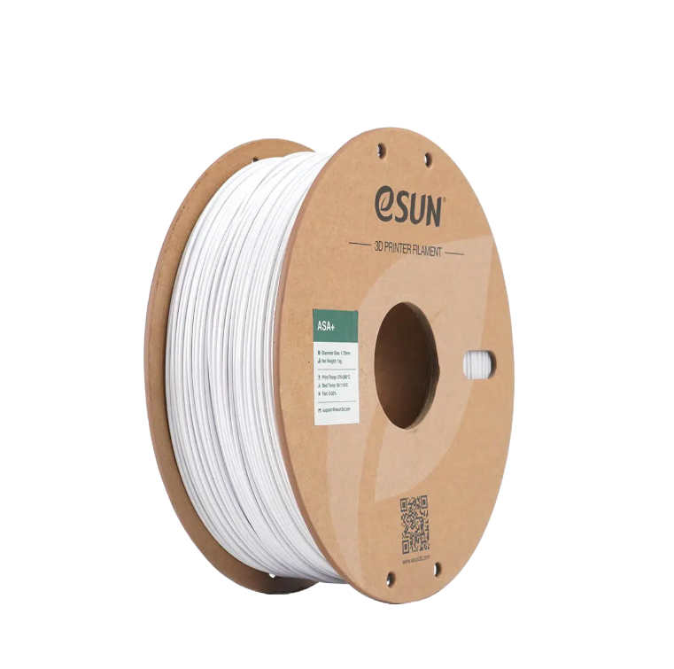Black Additronix eSUN ASA+ filament spool, 1.75mm diameter, 1kg roll, high-quality 3D printing filament.