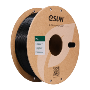 Black eSUN PLA+ filament by Additronix, 1.75mm, 1kg spool for 3D printing.