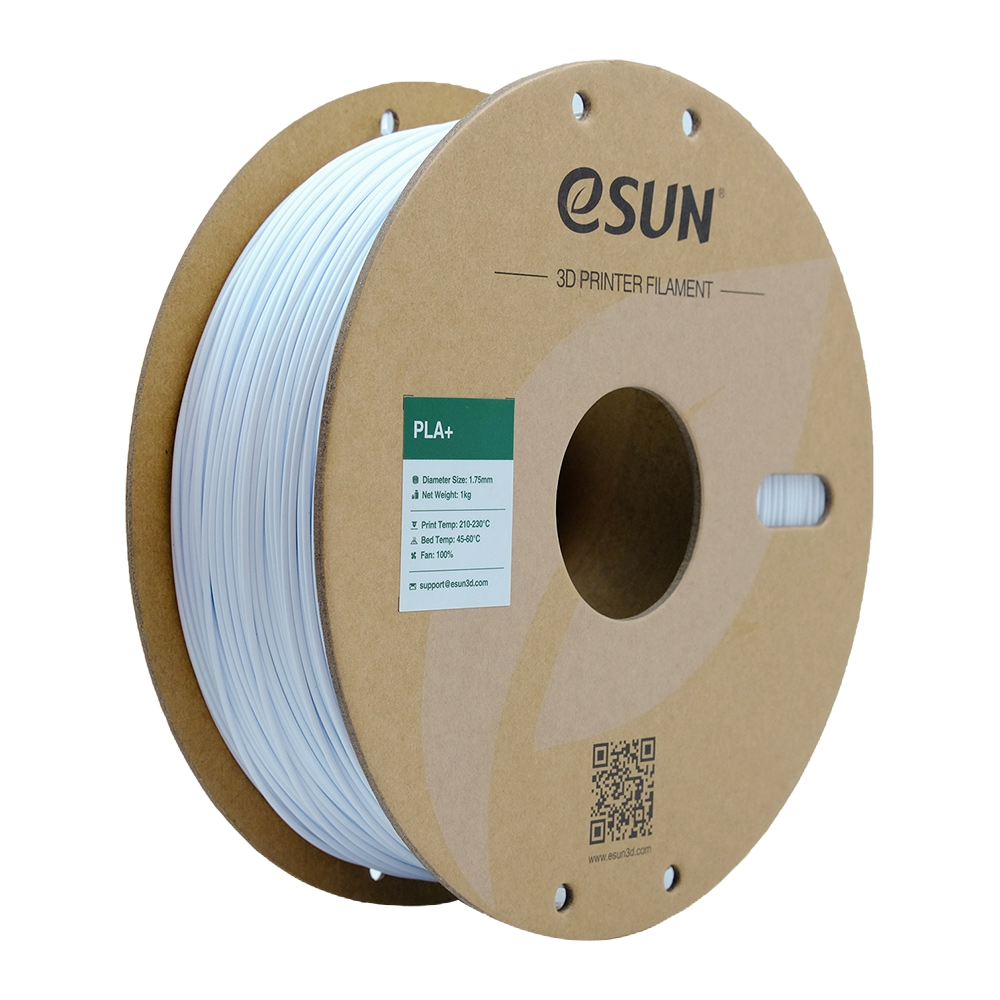 Black eSUN PLA+ filament from Additronix, 1.75mm, 1kg spool, ideal for 3D printing with durable, high-quality material.