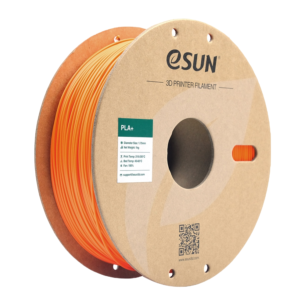 Black eSUN PLA+ filament in 1.75mm diameter, 1kg spool by Additronix, ideal for 3D printing projects.