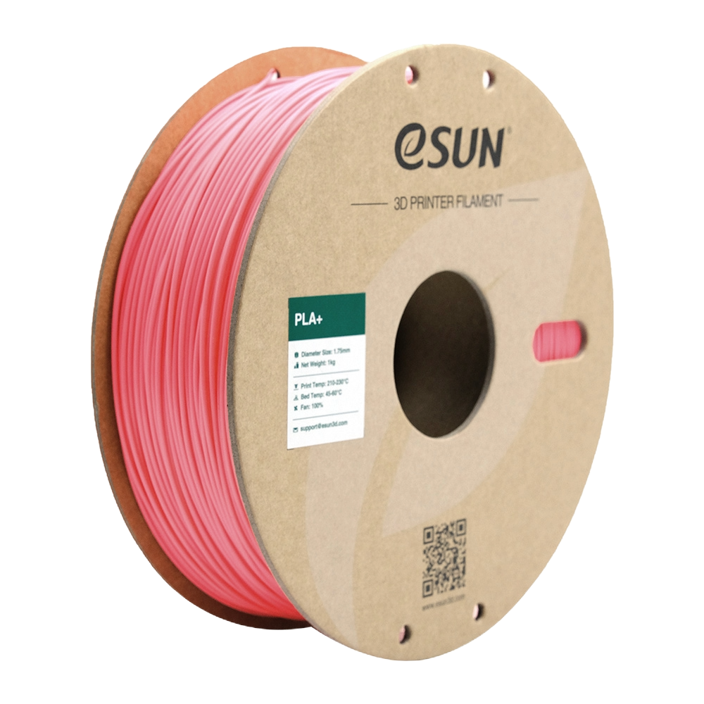 Black eSUN PLA+ filament spool from Additronix, 1.75mm diameter, 1kg roll for 3D printing.