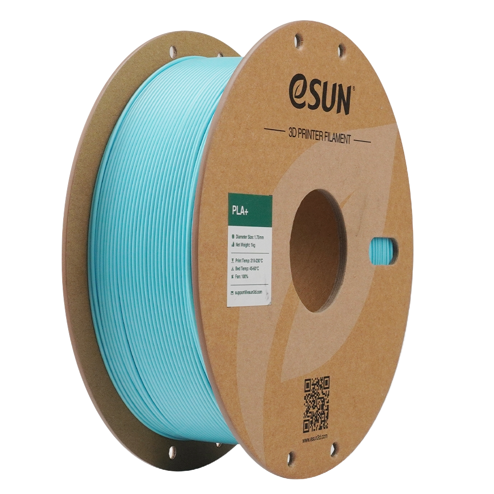 Black eSUN PLA+ filament by Additronix, 1.75mm diameter, 1kg spool for 3D printing.