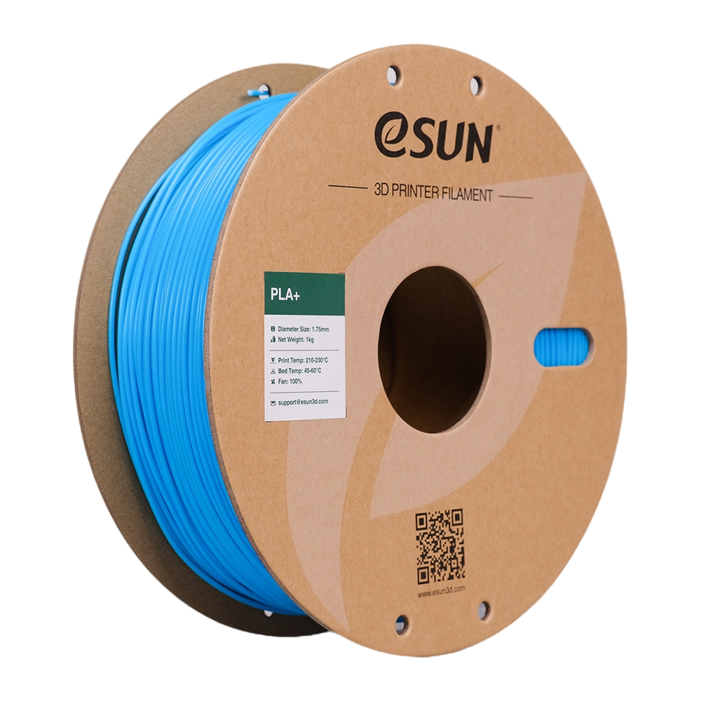 Black eSUN PLA+ filament spool from Additronix, 1.75mm diameter, 1 kg weight, suitable for 3D printing.