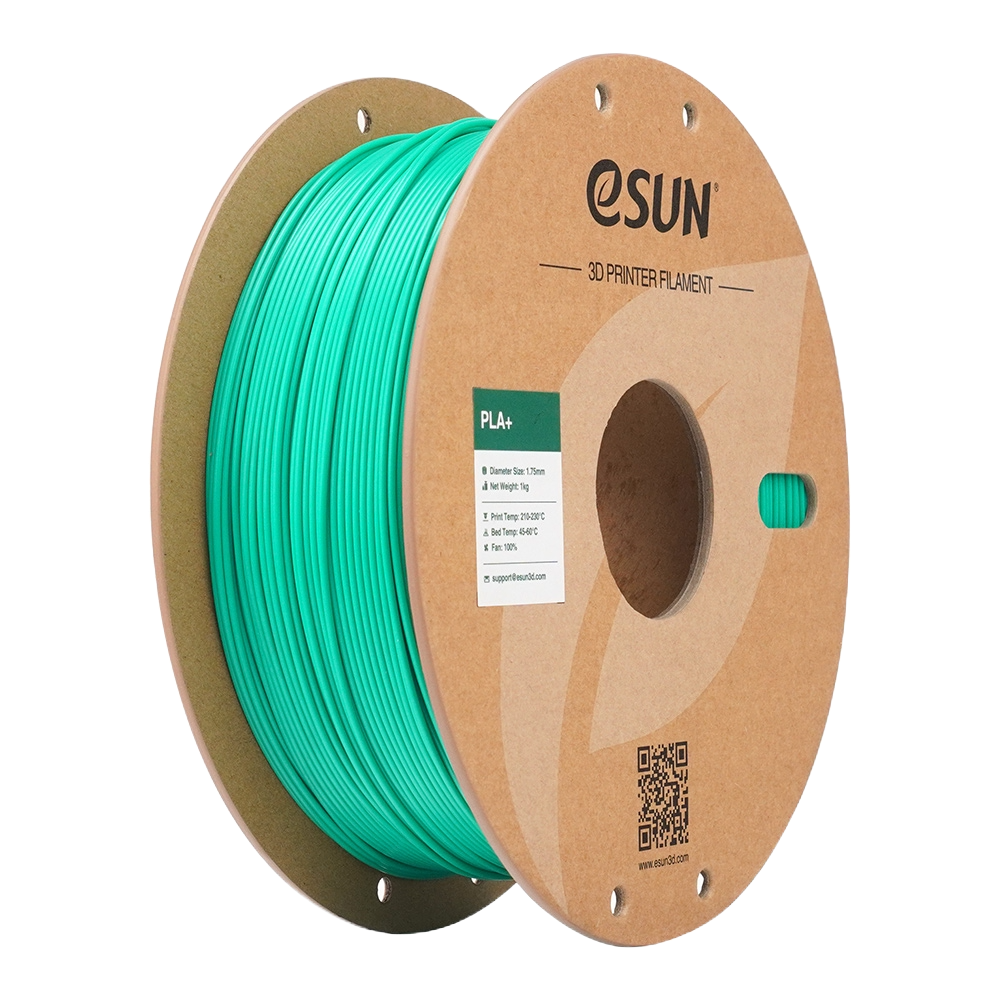 Black eSUN PLA+ filament by Additronix, 1.75mm, 1kg spool for 3D printing.