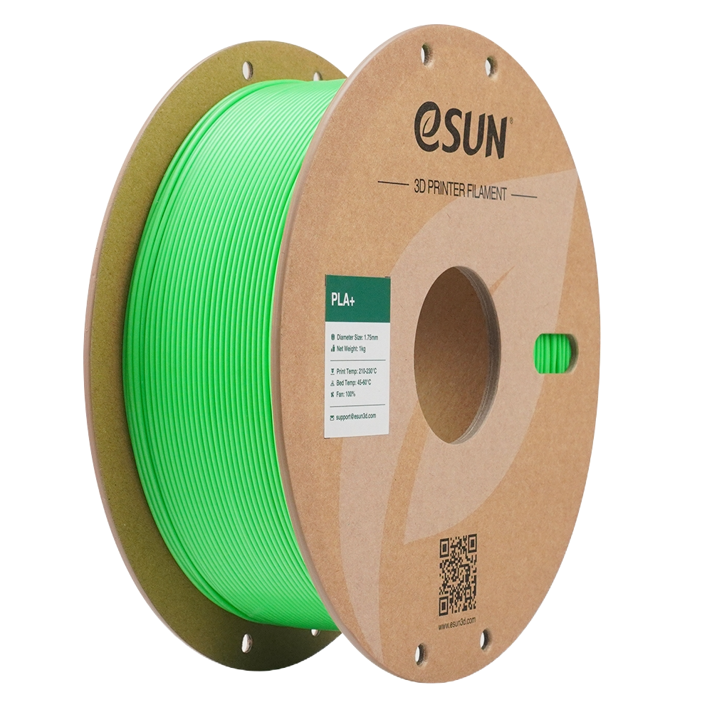 Black eSUN PLA+ filament by Additronix, 1.75mm diameter, 1kg spool for 3D printing.