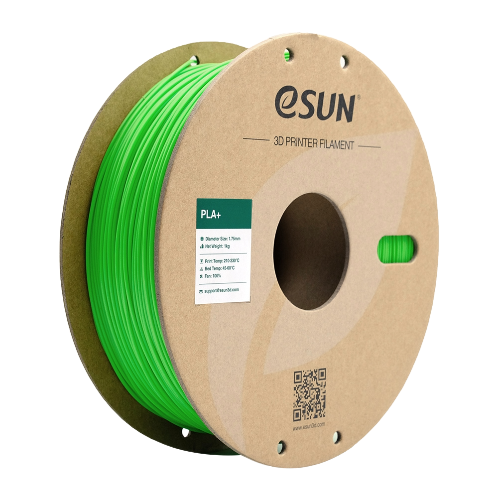 Black eSUN PLA+ filament by Additronix, 1.75mm diameter, 1kg spool for 3D printing applications.