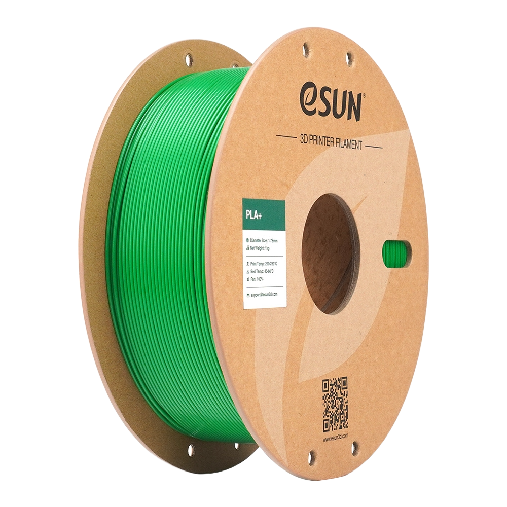 Black eSUN PLA+ filament by Additronix, 1.75mm, 1kg spool suitable for 3D printing.