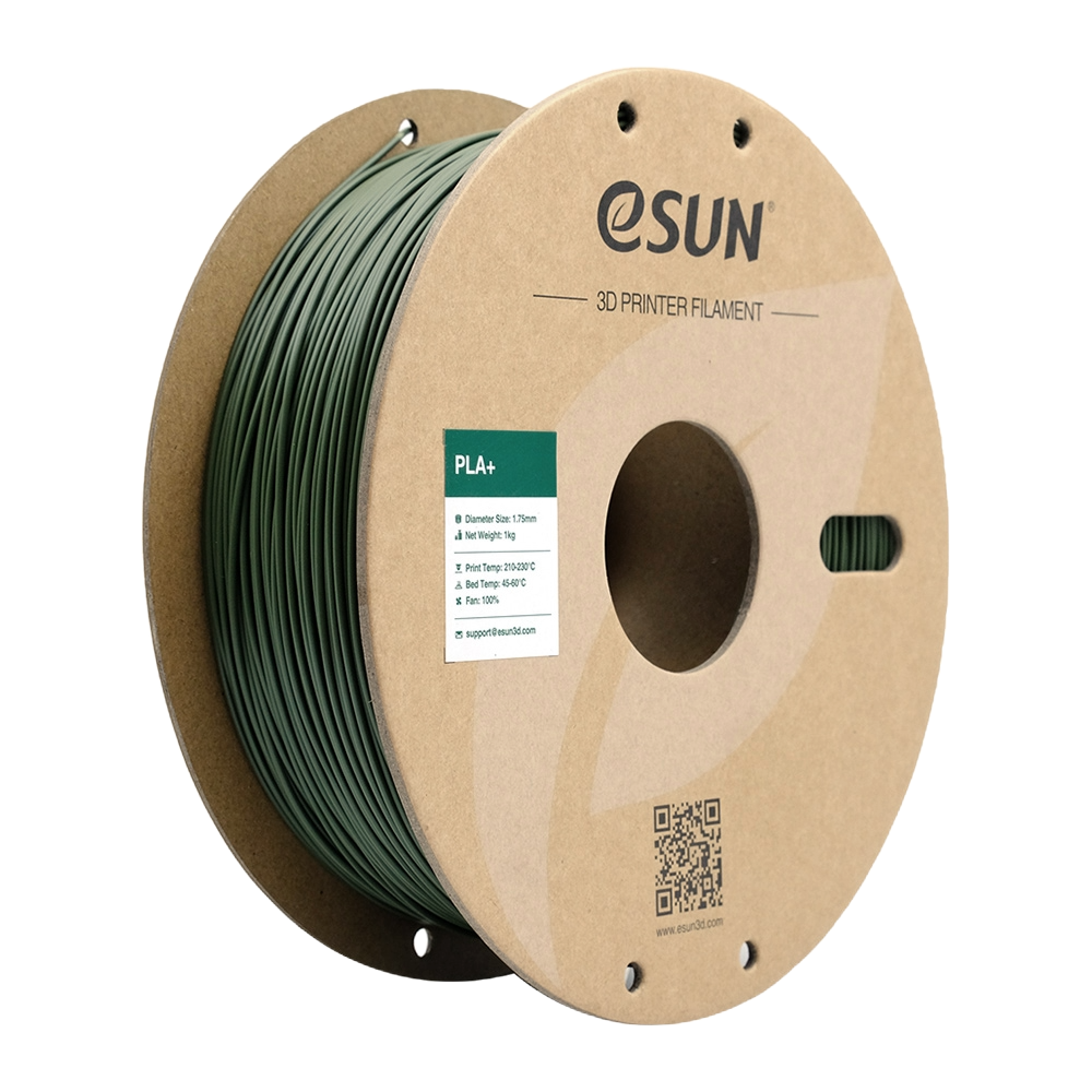 Black Additronix eSUN PLA+ filament spool, 1.75mm diameter, 1kg 3D printing filament for versatile use
