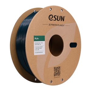 Black eSUN PLA+ filament by Additronix, 1.75mm diameter, 1kg spool, suitable for 3D printing.