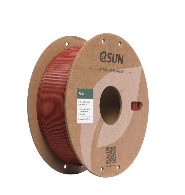 Black eSUN PLA+ filament from Additronix, 1.75mm diameter, 1 kg spool for 3D printing.