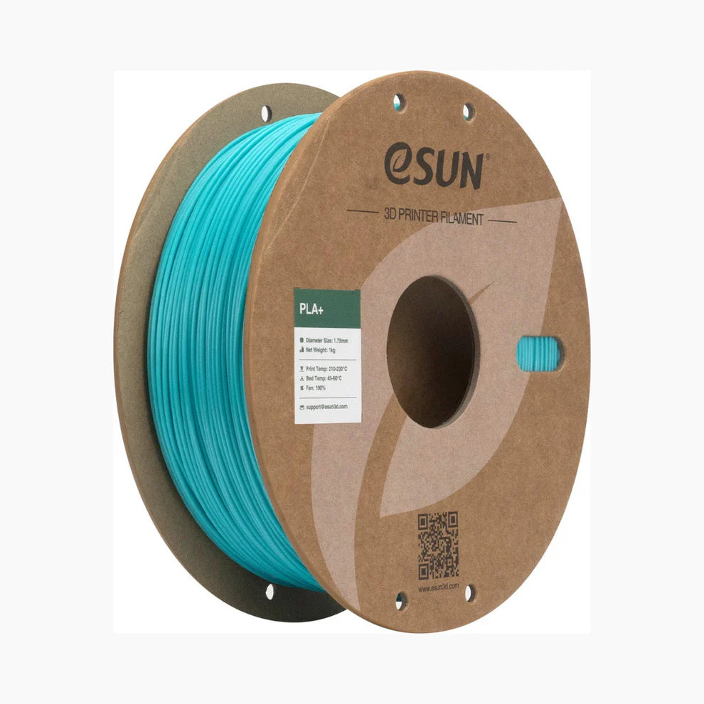 Black eSUN PLA+ filament by Additronix, 1.75mm diameter, 1kg spool for 3D printing.