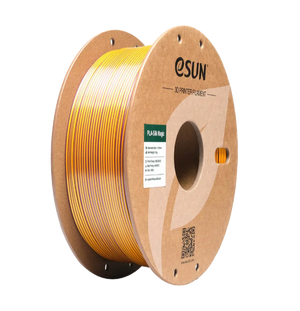 Black and coral pink eSUN PLA-Silk Magic filament by Additronix, showing 1.75mm 1kg spool of vibrant 3D printing filament.