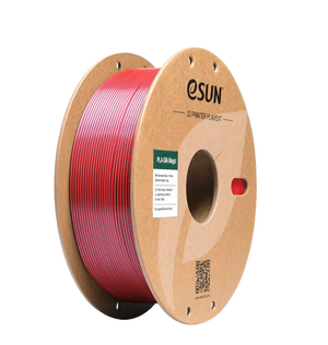 Additronix eSUN PLA-Silk Magic filament in black, coral pink, 1.75mm, 1kg spool, showcasing vibrant colors and smooth texture.