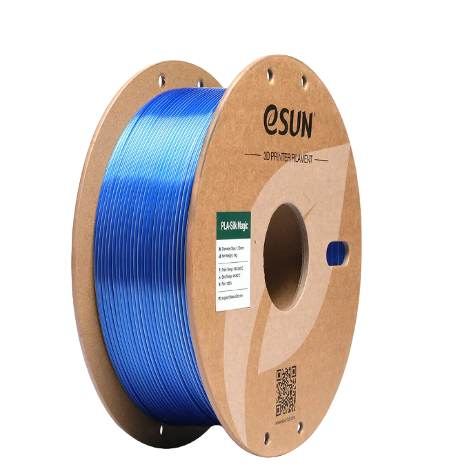 Black and coral pink eSUN PLA-Silk Magic filament spool by Additronix, 1.75mm, 1kg, showcasing the vibrant, glossy filament.