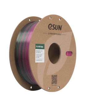 Additronix eSUN PLA-Silk Magic filament in black, coral pink, 1.75mm, 1kg spool, showcasing vibrant 3D printing material