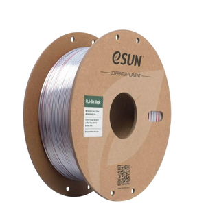 Black and coral pink eSUN PLA-Silk Magic filament spool by Additronix, 1.75mm, 1kg, showcasing the vibrant filament texture.