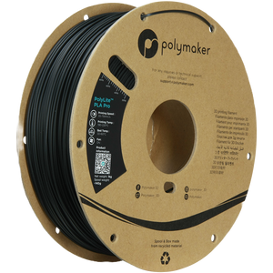 Black PolyLite PLA Pro filament by Additronix, 1.75mm, 1kg, with hex color code #0C0E0C, suitable for 3D printing.