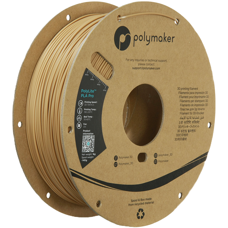 Black Additronix PolyLite PLA Pro filament spool, 1.75mm, 1kg, ideal for 3D printing, with a hex code of 0c0e0c.