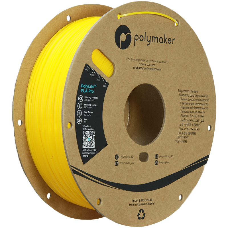Black Additronix PolyLite PLA Pro filament spool, 1.75mm diameter, 1kg weight, with hex code 0C0E0C, suitable for 3D printing.
