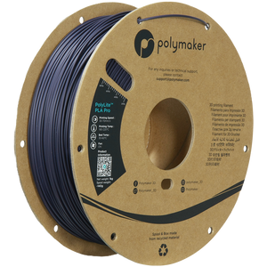 Black Additronix PolyLite PLA Pro filament spool with 1.75mm diameter and 1kg weight for 3D printing.