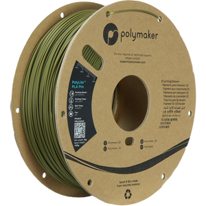Additronix PolyLite PLA Pro filament spool in black, 1.75mm, 1kg, showing the filament roll with black color and product label.