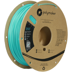 Additronix PolyLite PLA Pro filament spool in black, 1.75mm, 1kg, showing the filament roll and packaging details.
