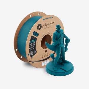 Additronix Polymaker HT-PLA-GF filament spool in teal, featuring textured surface and branding details.