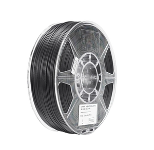 Additronix eSUN ABS-CF black filament spool showing the textured, durable carbon fiber-reinforced ABS filament for 3D printing.