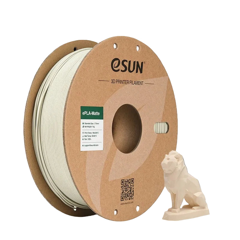 Additronix eSUN PLA-Matte filament spool showing textured, matte finish in vibrant color for 3D printing projects.