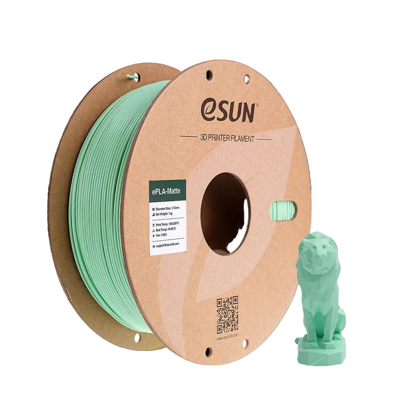 Additronix eSUN PLA-Matte filament spool showing textured, matte finish filament for 3D printing projects.