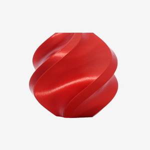 Additronix Bambu Lab PLA Silk+ filament in Candy Red, showing a spool of vibrant, glossy 3D printing filament for creative projects.