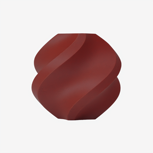 Additronix Bambu Lab PETG-CF filament in brick red color, showcasing the spool and vibrant filament material.