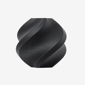 Black Bambu Lab PETG-CF filament spool from Additronix, showing the textured filament material suitable for 3D printing.