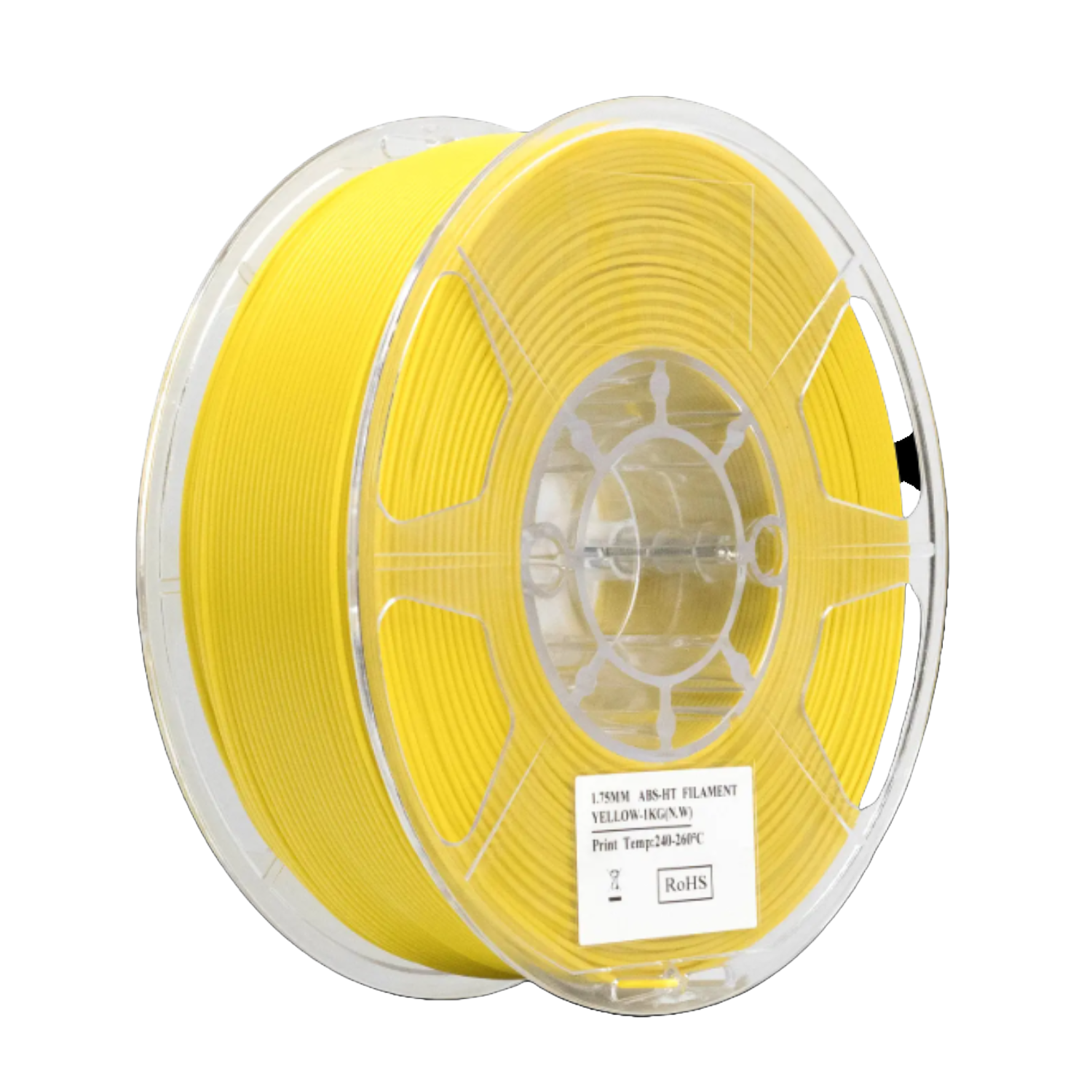 Light grey Additronix eSUN ABS-HT filament spool, 1.75mm diameter, 1kg roll for 3D printing applications.