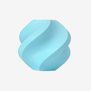 Additronix Bambu Lab PLA Matte filament in matte ice blue, showcasing the smooth, vibrant blue filament for 3D printing.