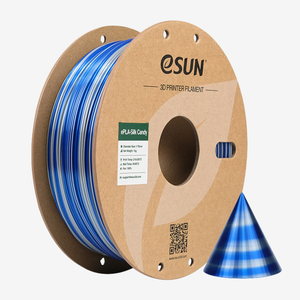 Additronix PLA-Silk Candy filament in red and gold, showcasing shiny, smooth 3D printing filament with a silk finish.