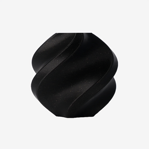 Black Bambu Lab PLA Sparkle filament by Additronix, showcasing a shiny, textured onyx-colored 3D printing filament.