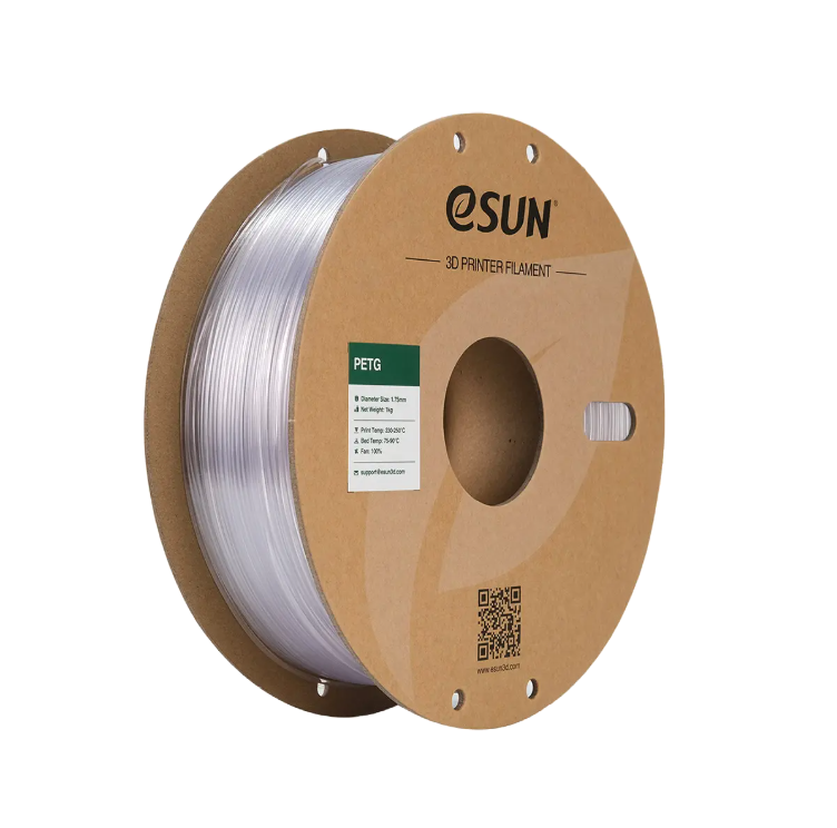 Translucent blue eSUN PETG filament by Additronix, 1.75mm diameter, 1kg spool for 3D printing.